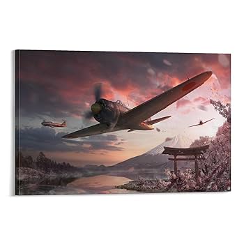 Amazon.co.jp: 絵画風 壁紙ポスターゼロ戦 零戦21型 A6M2-b